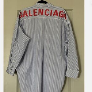 Balenciaga Black and White Striped Jacket